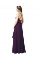 Chiffon Sweetheart Sheath Grape Bridesmaid Dress Derby
