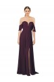 Soft Chiffon Sweetheart Sheath Grape Formal Dress / Bridesmaid Dress Derby