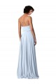 Soft Chiffon V-Neck Low Back A-Line Light Sky Blue Formal Dress / Bridesmaid Dress Derby
