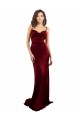 Silk like Satin Cowl Neck Long Sheath Burgundy Formal Evening Gown / Prom Dress / Bridesmaid Dress Derby