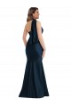 Silk like Satin Halter Neck Mermaid Dark Navy Formal Plus Size Evening Gown / Prom Dress / Bridesmaid Dress Derby
