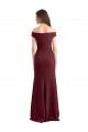 Stretch Crepe High Neck Sheath Burgundy Gold Prom Dress / Bridesmaid Dress Derby